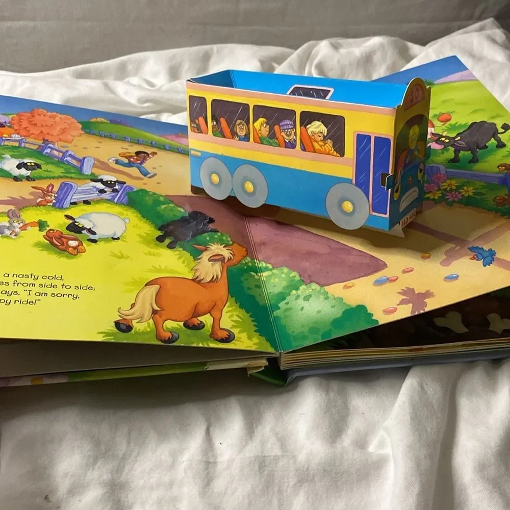 Trains Boats and Planes Interactive Pop-Up Children's Book Educational Transport